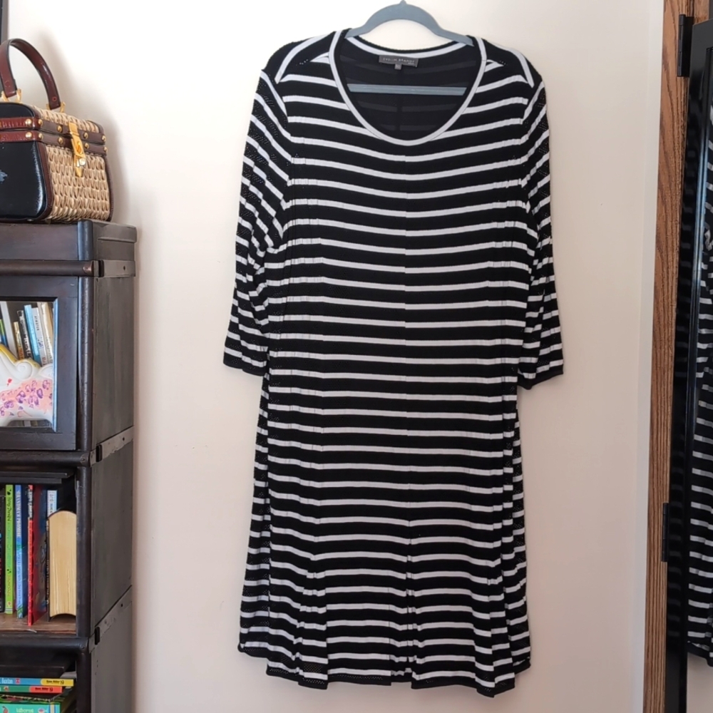 Beautiful Evelin Brandt Plus Size Striped Dress